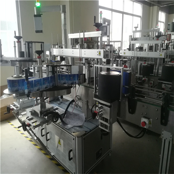 Samolepicí etiketa Štítek Stroj nalepí 3 štítky na jednu láhev