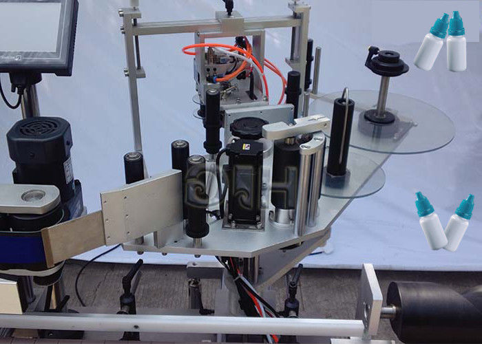 Čína horní / dolní strany vertikální samolepka kulatá láhev značkovací stroj s automatickým dodavatelem